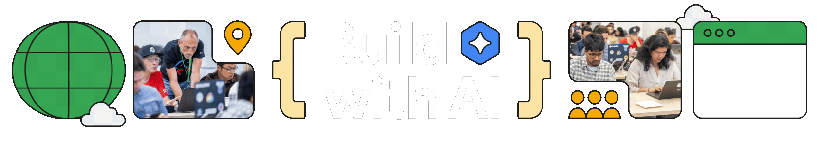 Build with AI animated header